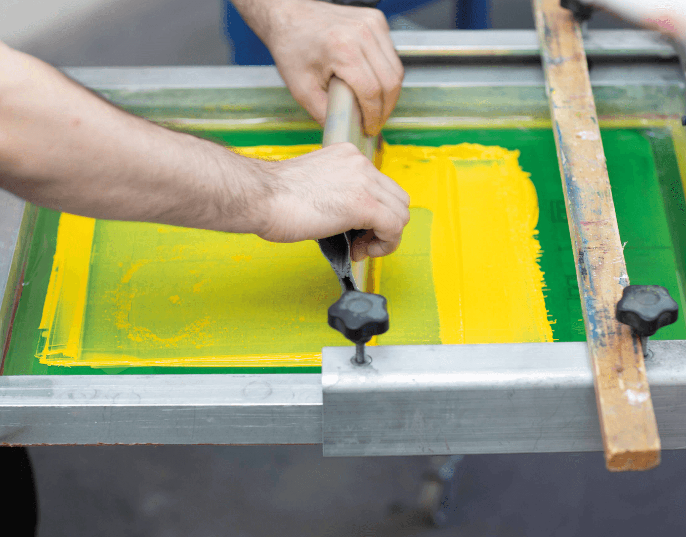 High-quality printing press in action